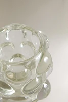 GLASS SPHERE TEALIGHT HOLDER