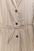 BLAZER RAYURES CEINTURE FINE