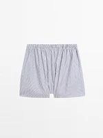 Striped print boxers
