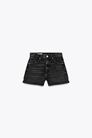 TRF HIGH-WAISTED MOM FIT DENIM SHORTS