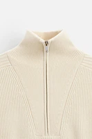 ZIP COLLAR SWEATER