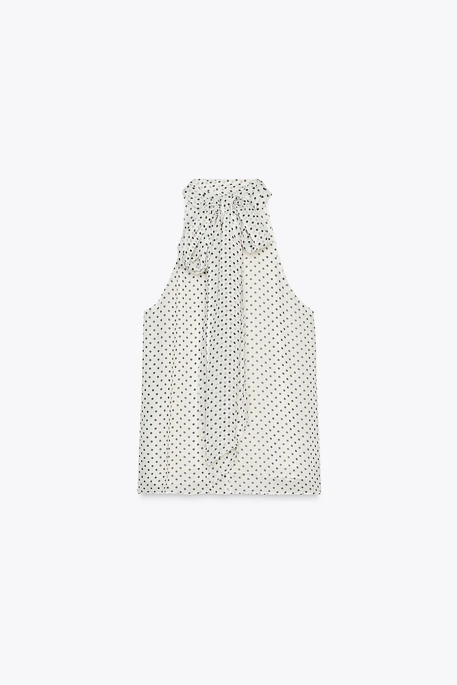 ZW COLLECTION POLKA DOT HALTER TOP