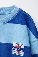 SWEAT EFFET ÉPONGE ÉTIQUETTE