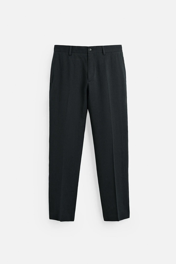 PANTALON DE COSTUME AVEC CHANVRE - LAINE