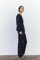 STRAIGHT MID-RISE PANTS