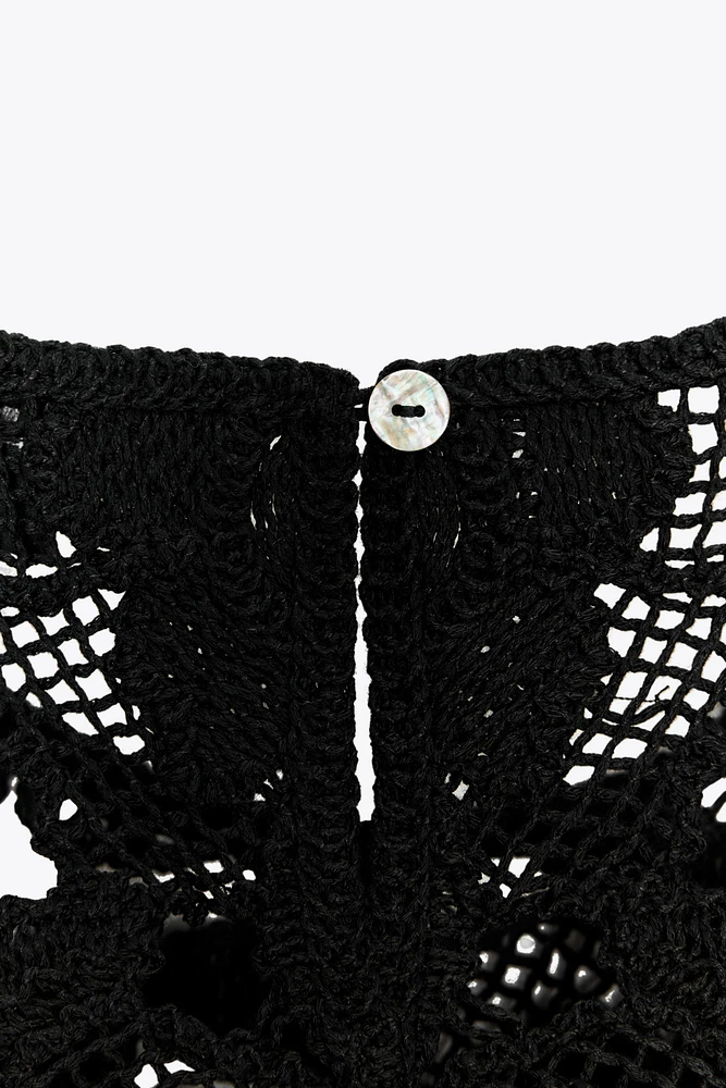 TOP CROCHET FLEUR
