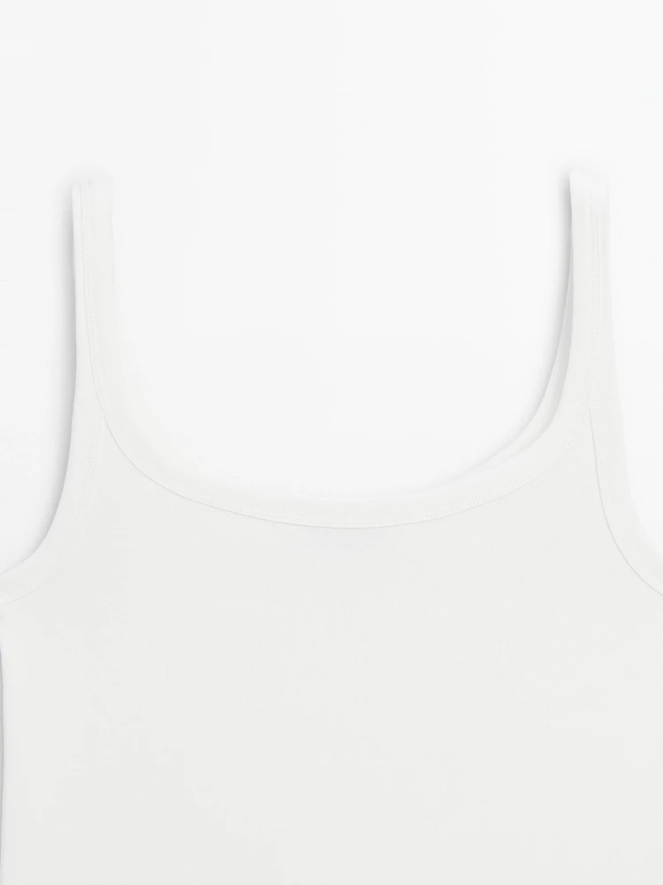 Cotton blend tank top