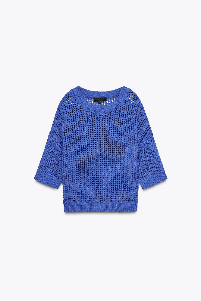TOP EN MAILLE MANCHES FRANÇAISES
