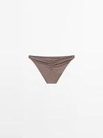 Bas de bikini tulle froncé