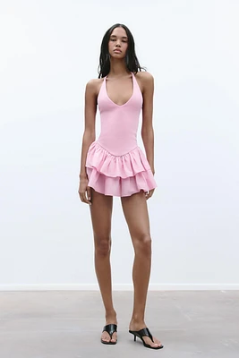 COMBINATION HALTER DRESS