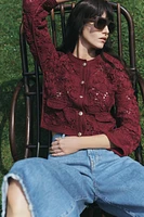 VESTE EN MAILLE MACRAMÉ