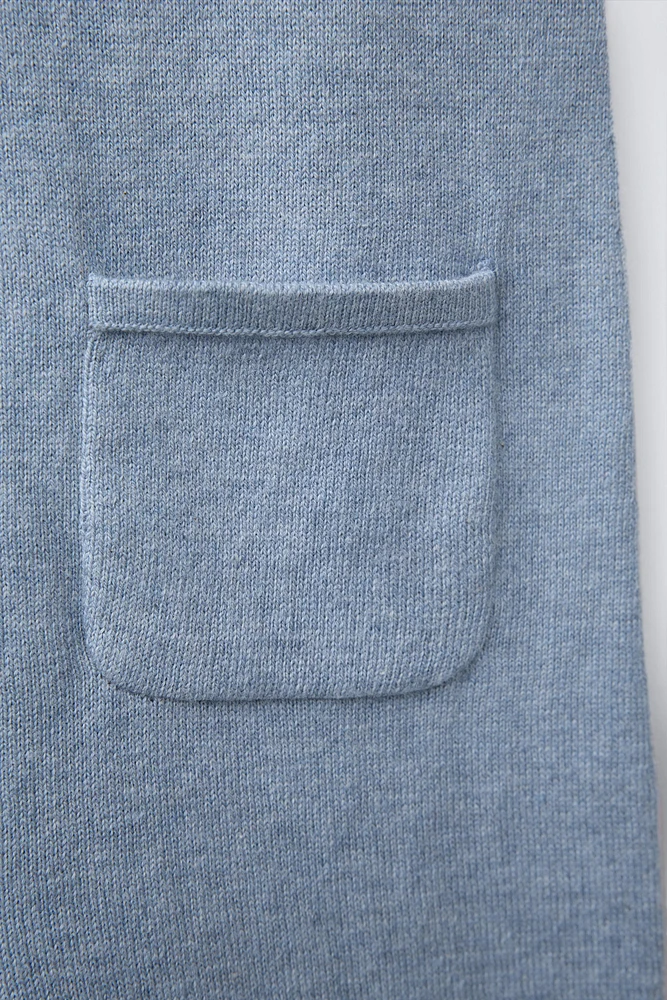 COTTON SILK KNIT OVERALLS