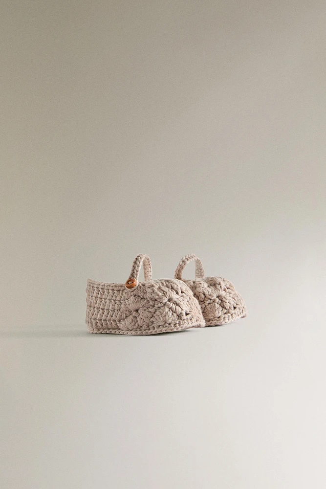 CHUNKY KNIT BALLET FLATS