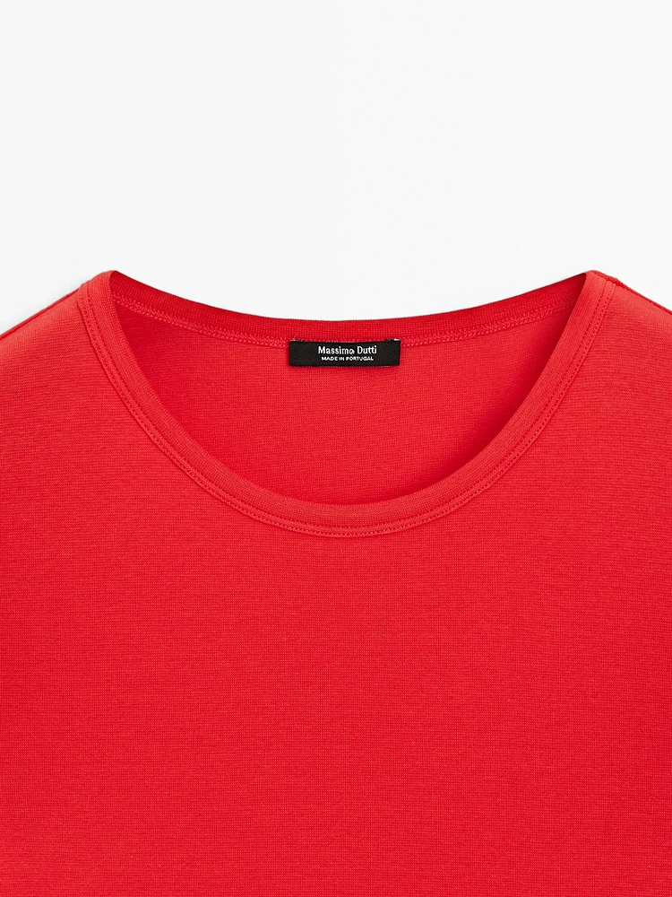 T-shirt à manches courtes en coton mélangé