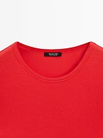 T-shirt à manches courtes en coton mélangé
