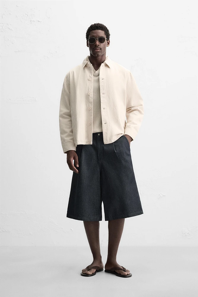 TEXTURED WEAVE OVERSHIRT