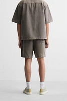 WASHED TEXTURED SHORTS