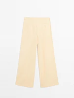 Pantalon tailleur en lin mélangé