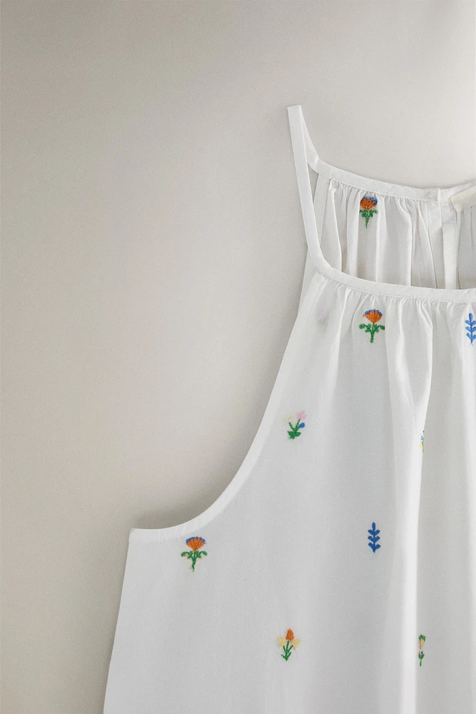 COTTON NIGHTGOWN WITH MINI FLOWERS