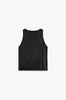TOP SANS MANCHES PLIS NERVURÉS ZW COLLECTION