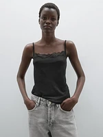 Strappy top with lace detail