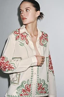 ZW COLLECTION EMBROIDERED SHIRT