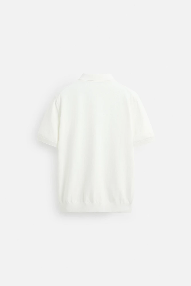 KNIT COTTON POLO SHIRT
