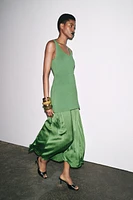 ROBE EN MAILLE PLISSÉE MATIÈRES VARIÉES