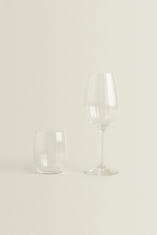 BOHEMIA CRYSTAL TUMBLER WITH LINES