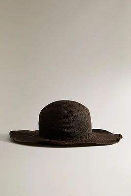 WOVEN PAPER BEACH HAT