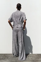 WIDE LEG LINEN PANTS