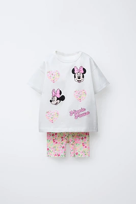 ENSEMBLE T-SHIRT ET LEGGING CYCLISTE MINNIE MOUSE © DISNEY