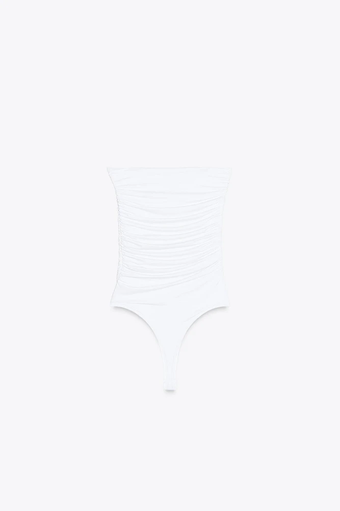 BODY BANDEAU EN POLYAMIDE À PLIS
