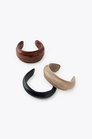 PACK OF 3 LEATHER BRACELETS