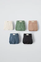 6-14 YEARS/ FIVE-PACK OF LABEL BOXERS