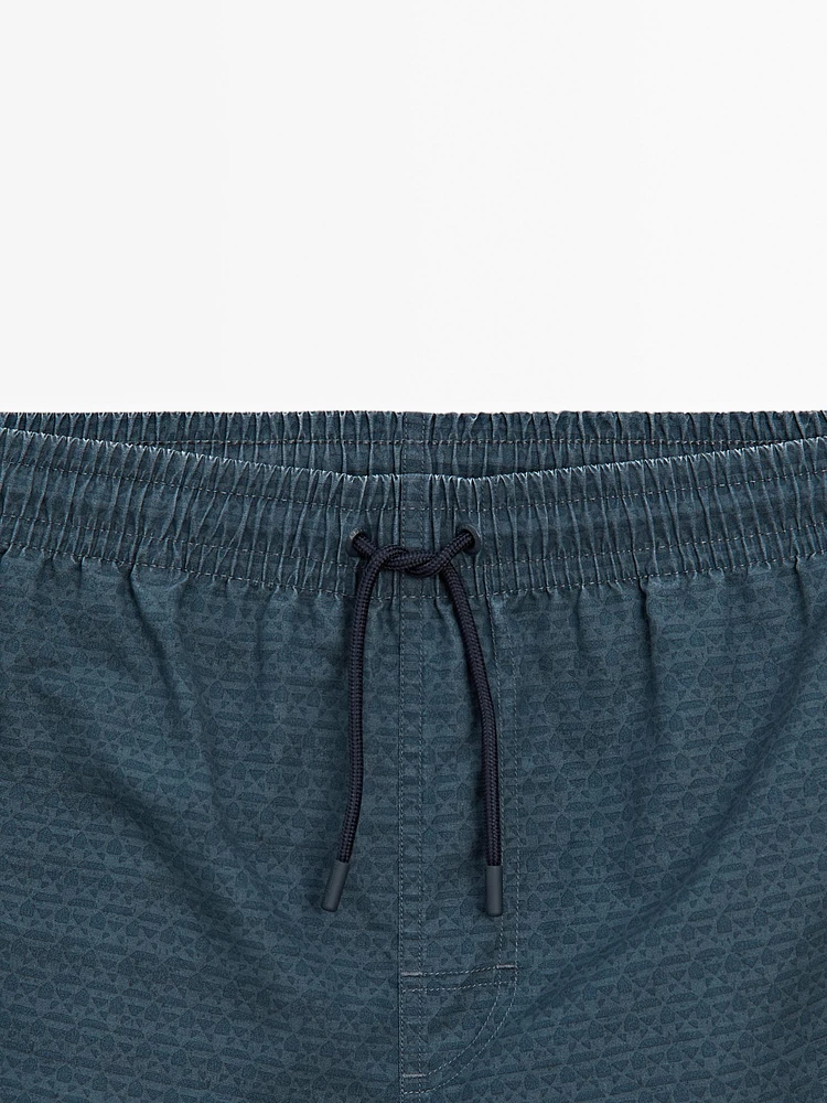Short de bain micro-imprimé regular fit