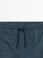 Regular fit micro-print swimming trunks
