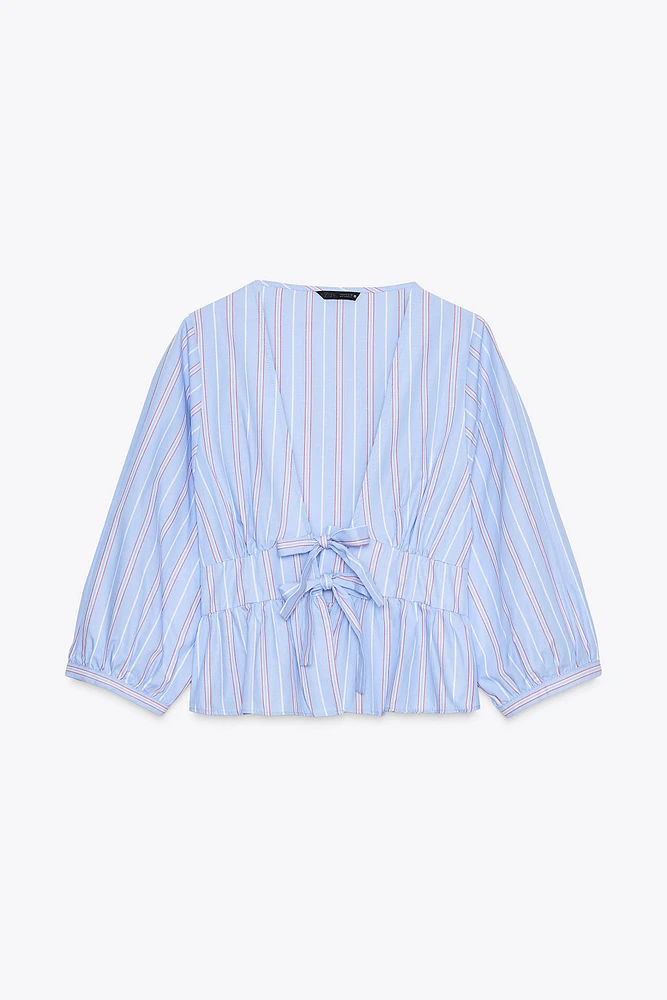 STRIPED TIE SHIRT