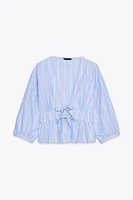 STRIPED TIE SHIRT