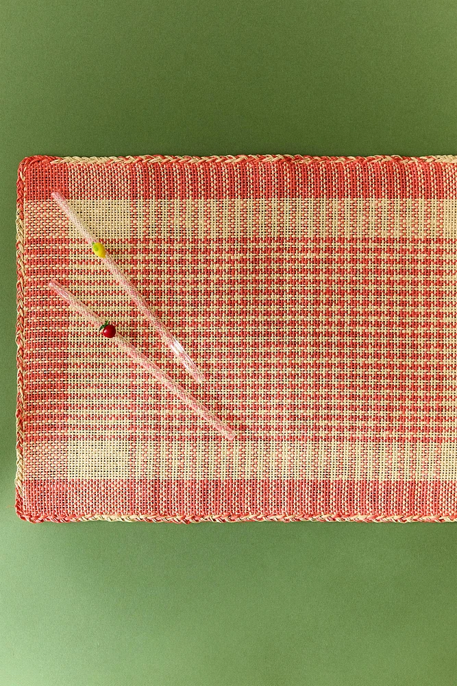 SET DE TABLE PAPIER CARREAUX