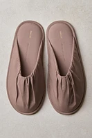 PLEATED COTTON SLIPPERS