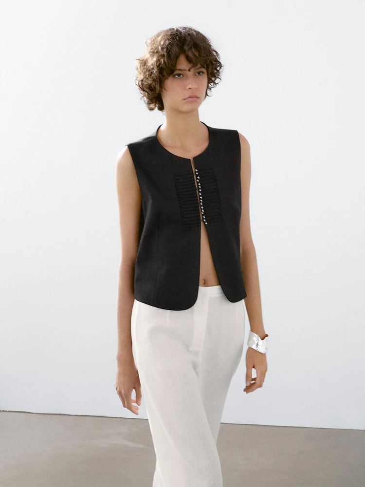 Pantalon de tailleur 100 % lin