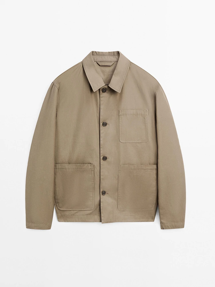 100% cotton jacket with pockets