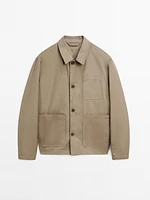 100% cotton jacket with pockets