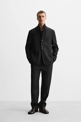 BLAZER RELAXED FIT COSTUME 100 % LIN ÉDITION LIMITÉE