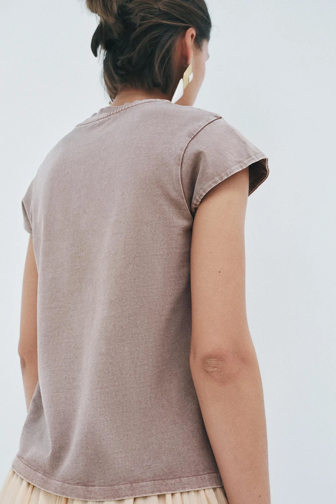 WASHED HEAVY COTTON T-SHIRT