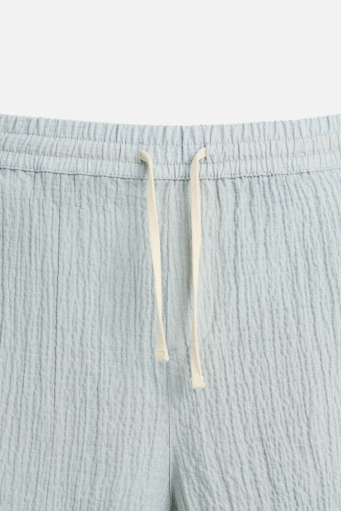 BERMUDA JACQUARD EFFET FROISSÉ