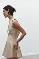 GODET BOW SHORT DRESS