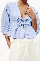 STRIPED TIE SHIRT