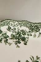 PLAT FAÏENCE IMPRIMÉ FLEURS